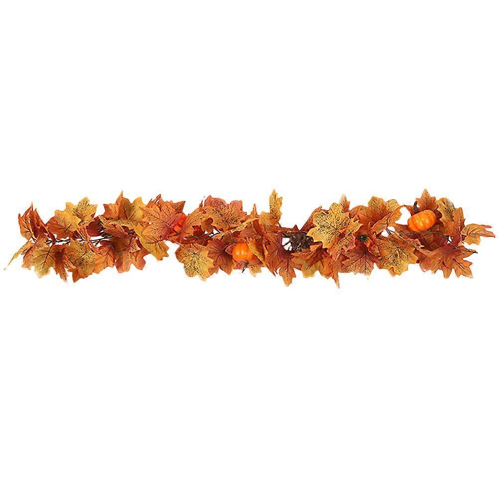 Autumn Decorations Home Maple Leaf Garland Non-Wilting Fabric 39.4X7.1X7.1In 1Set