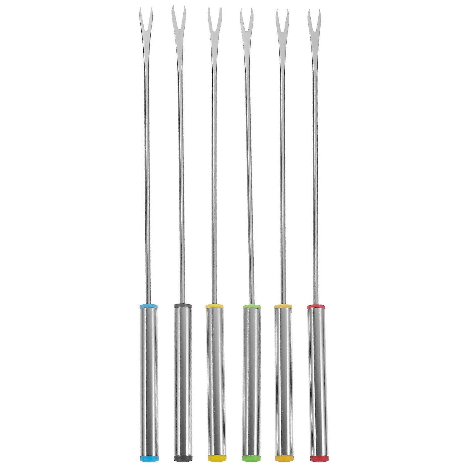 Meat Forks Stainless Steel 6Pcs Multi Reusable Grill Skewers for Home
