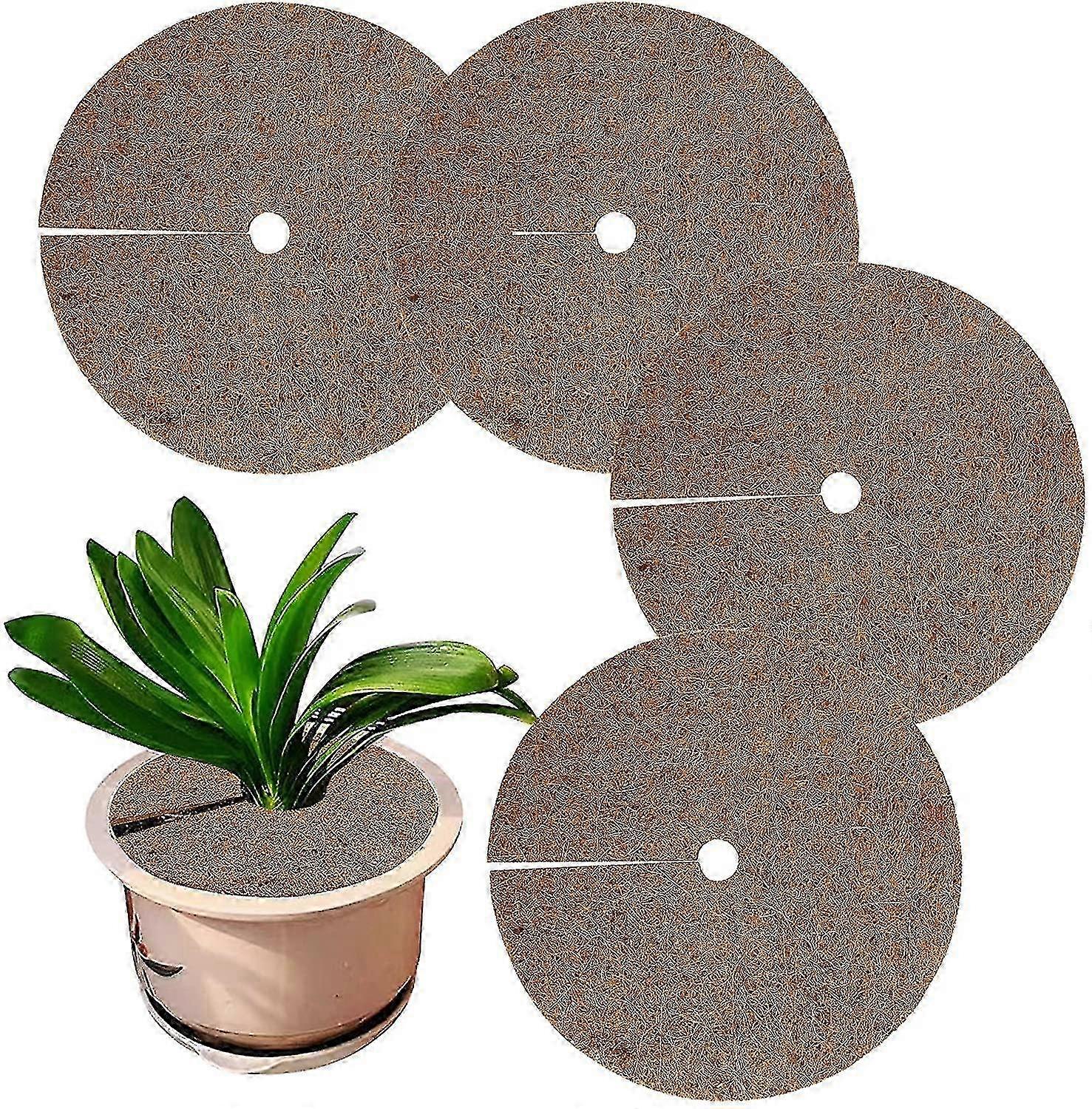 Set of 4 Coconut Fiber Tree Mulch Mats - 37cm