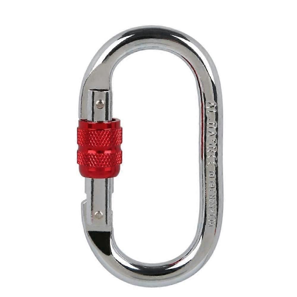 OType main lock with thread/safety buckle/loadbearing abseiling in matte silver, glossy silver
