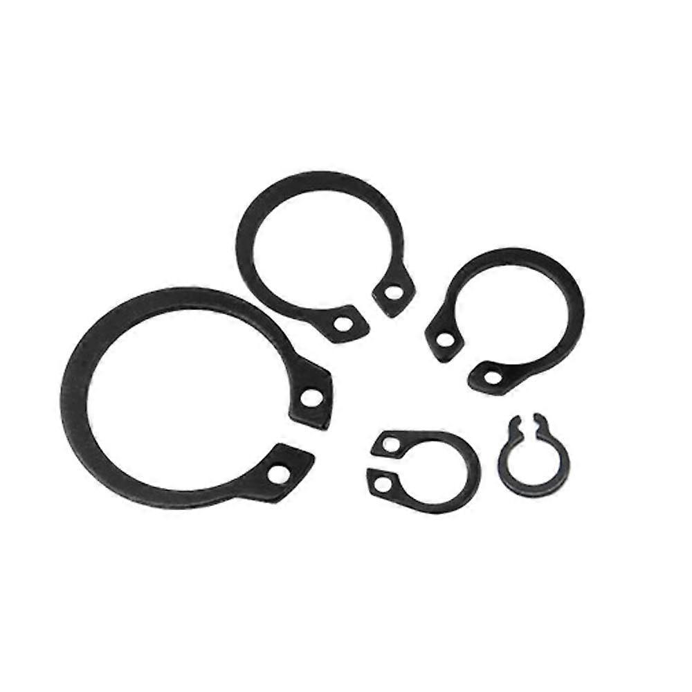 Circlips Pack of 150 External Snap Rings C-Type for Axle Sensor Timing, Diameter 14mm, Black, Inner Snap Ring Compatible