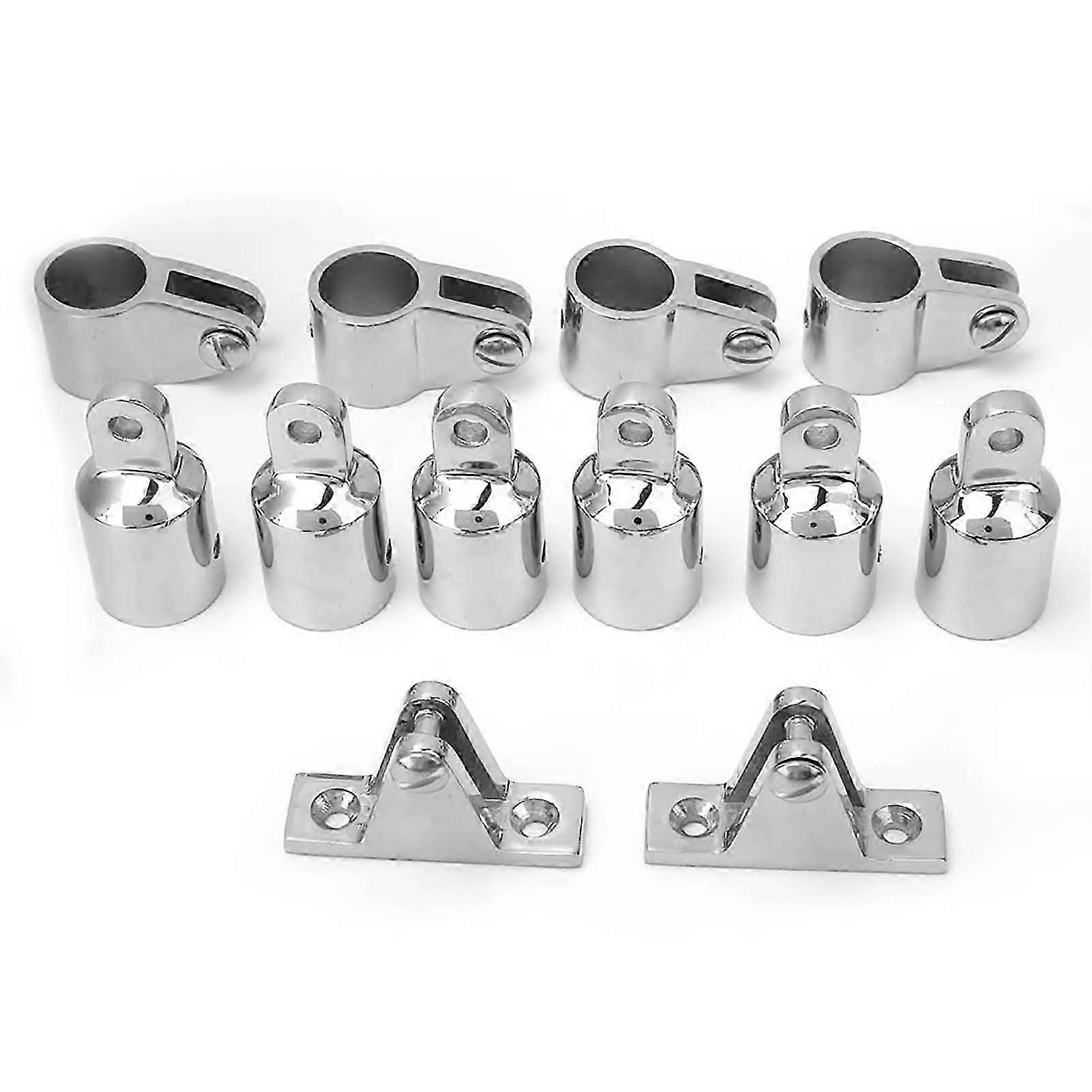 12 Pcs 3 Bow Bimini Top Accessory Hinge Mount Jaw Slide Eye End Kit