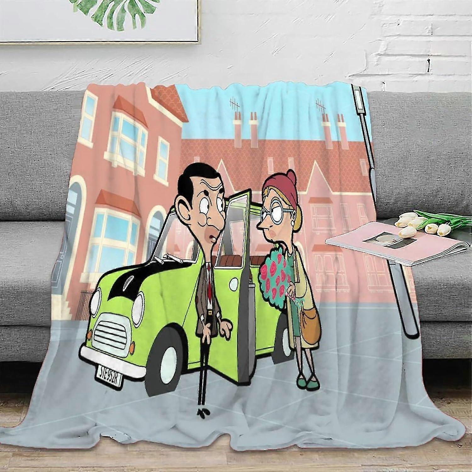 3D Printed Cartoon Blankets for Kids and Adults, Plush Throw Blanket for Sofa, Bed, Couch