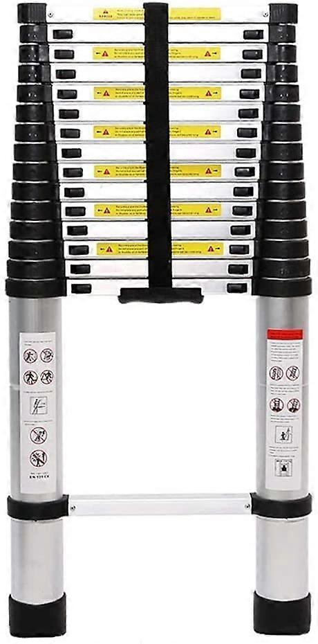 Adjustable Multi-Purpose Telescoping Aluminum Ladder Model H 4.4M, 2.0 m Extended, 1.4 m Folded, Portable Home Office