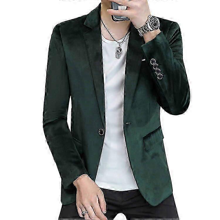 Men's Velvet Solid Suit Jacket Men's Best Man Suit