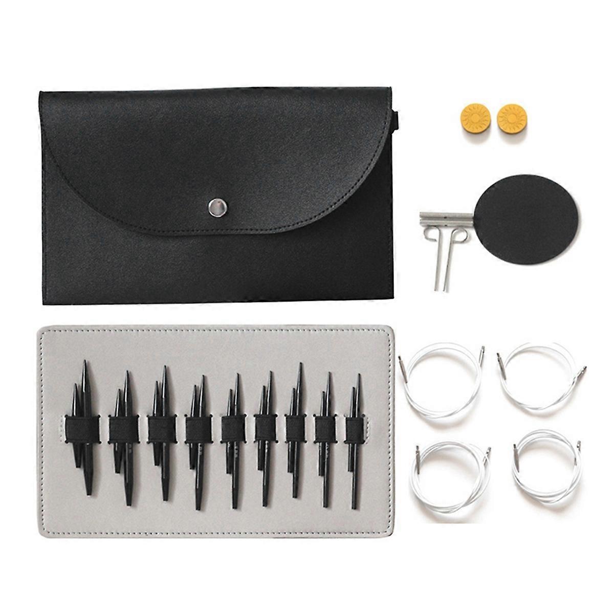 5+8 Sleeve Needles Aluminum Oxide Removable Circular Needle Set Interchangeable Circular Needle Knitting Tool