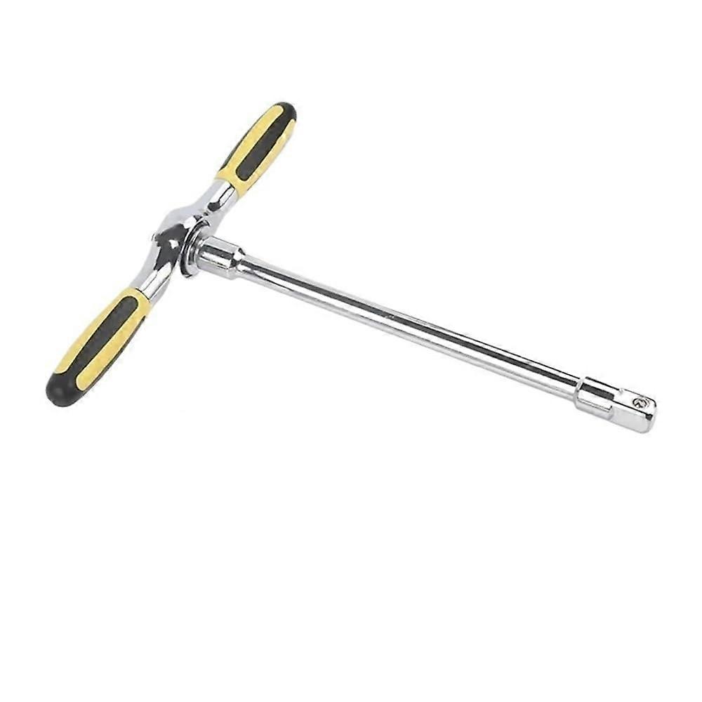 1/4 3/8 1/2 Inch Ratchet Allen Key T-Type Torque Wrench Bicycle Repair Tool with Removable Handle (Small Size)