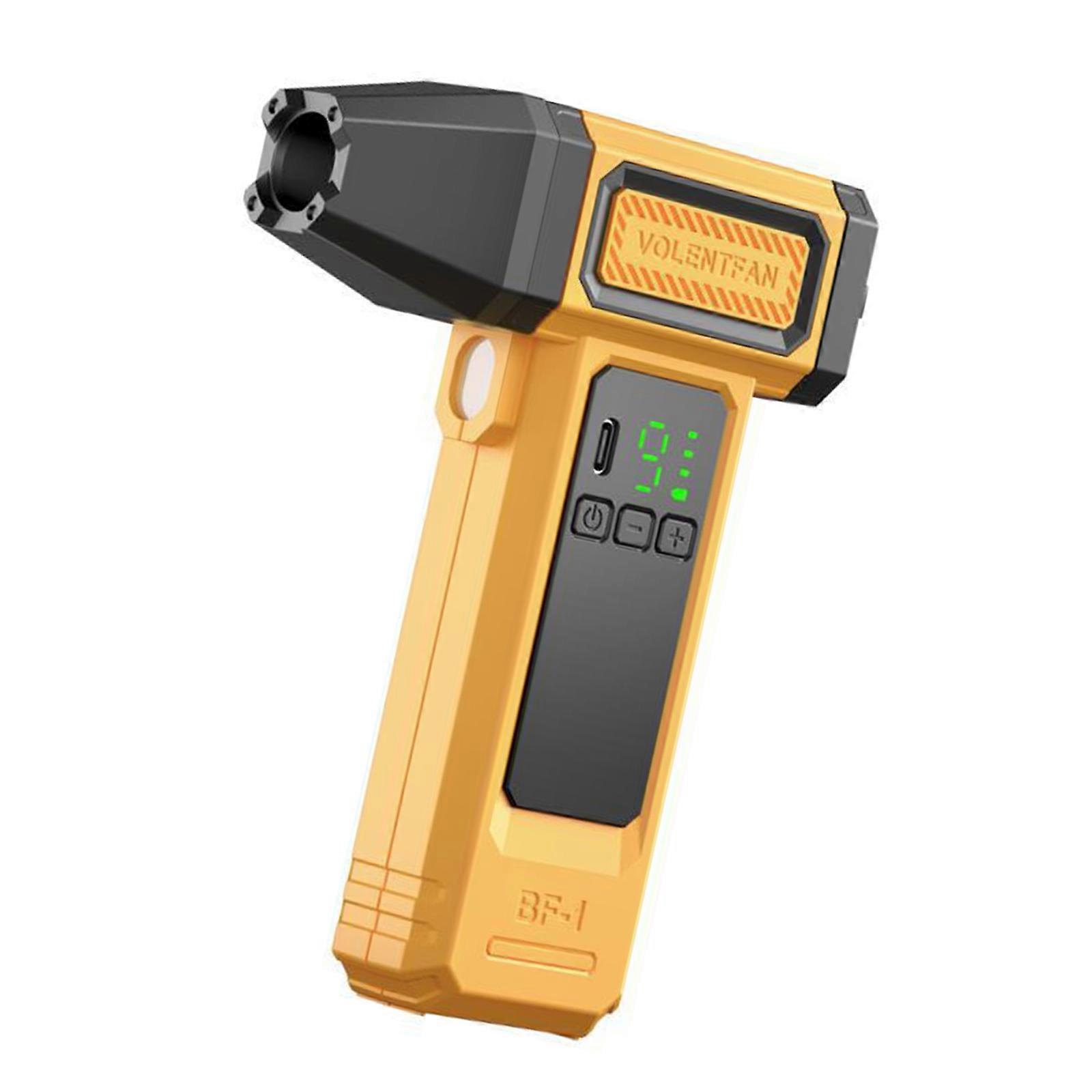 High Speed Blower 100000RPM 80W Cordless Air Dusters With 9 Adjustable Speeds 8000mAh Battery For Electronics  Yellow