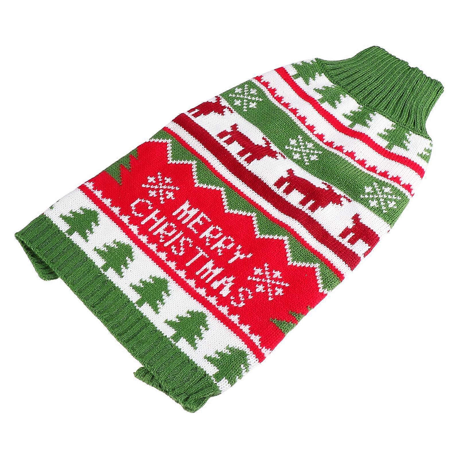 Pet Sweater Elk Pattern Warmth Festive Atmosphere Photoshoot Synthetic Material 1Set