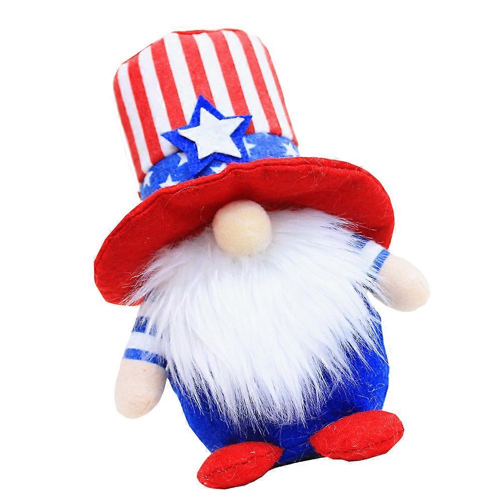 Gnome Shape Doll Decoration Independence Day Home Ornament Assorted Color 1Pc