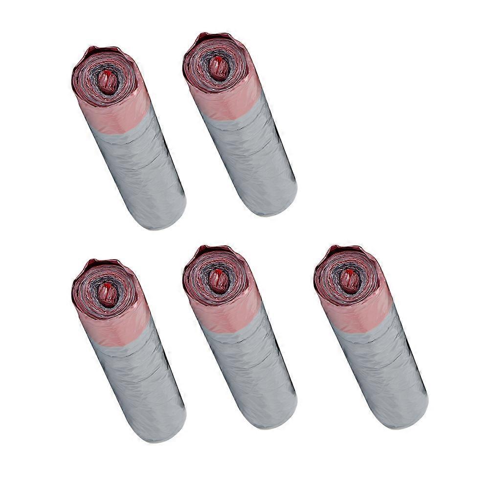 Small Trash Bags With Drawstrings Rubbish Pouches General Users PE Material 50X45CM 5 Rolls
