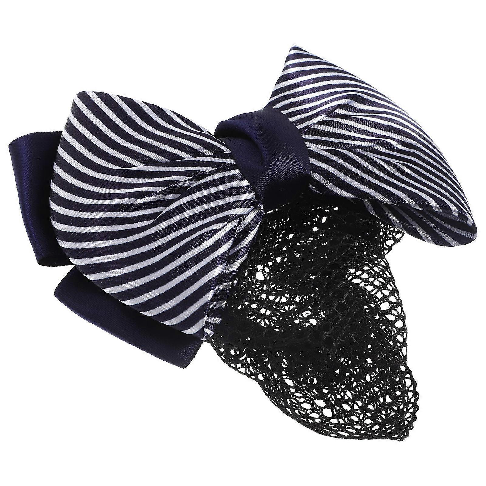 شبكة شعر زرقاء أنيقة للنساء مع مشبك لتزيين الكعك قماش ومعدن مريح متين