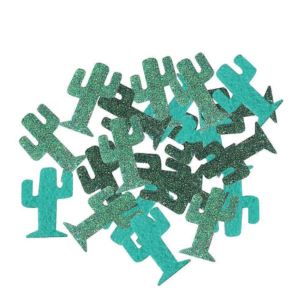 Green Cactus Glitter Confetti for Party Use Hawaiian Tropical 10g