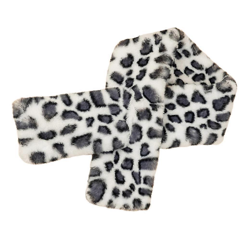Soft Leopard Print Neck Scarf Multi-functional Design for Outdoor Various Occasions 88x11CM 1Set