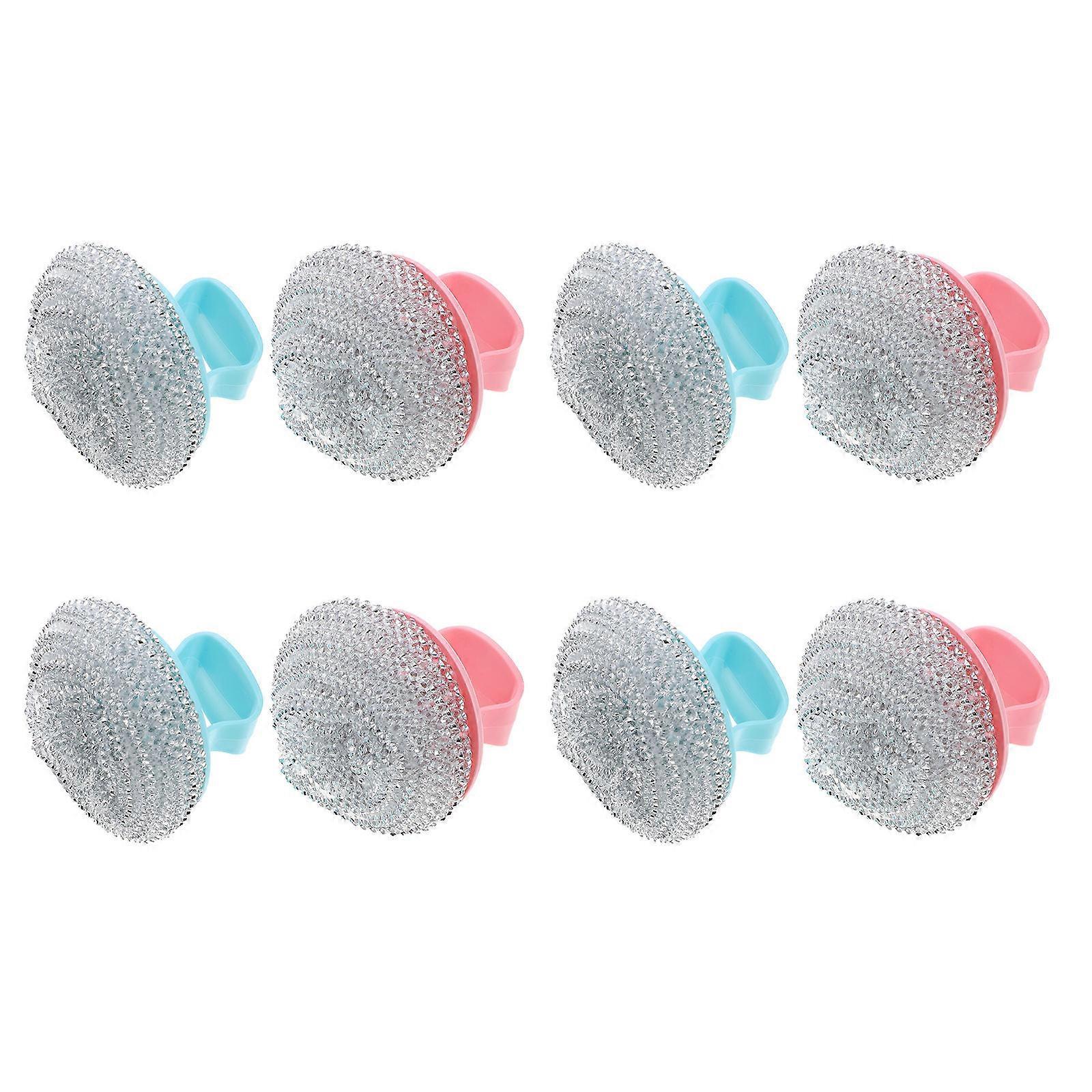 Stainless Steel Wire Ball Brush with Plastic Handle for Kitchen Cleaning Durable and Comfortable Grip 8pcs Assorted Color