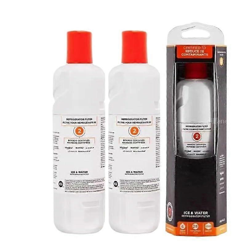 Compatible with Everydrop, EDR2RXD1 Fridge Water Compatible Ice and Water Filter, 2 Elements W10413645A WRF989SDAB (2 Pieces) 2 Pieces.