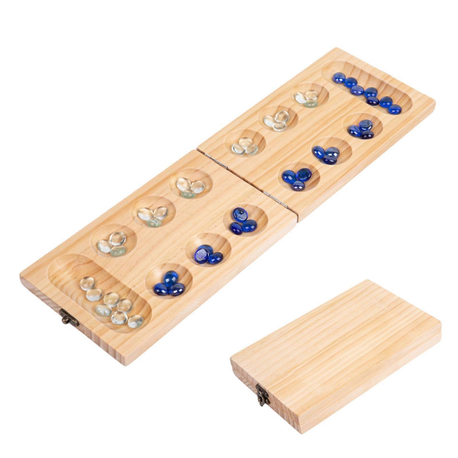 Marble Game, African Board Game Family Travel Strategy Game Set Educational Fun Chess