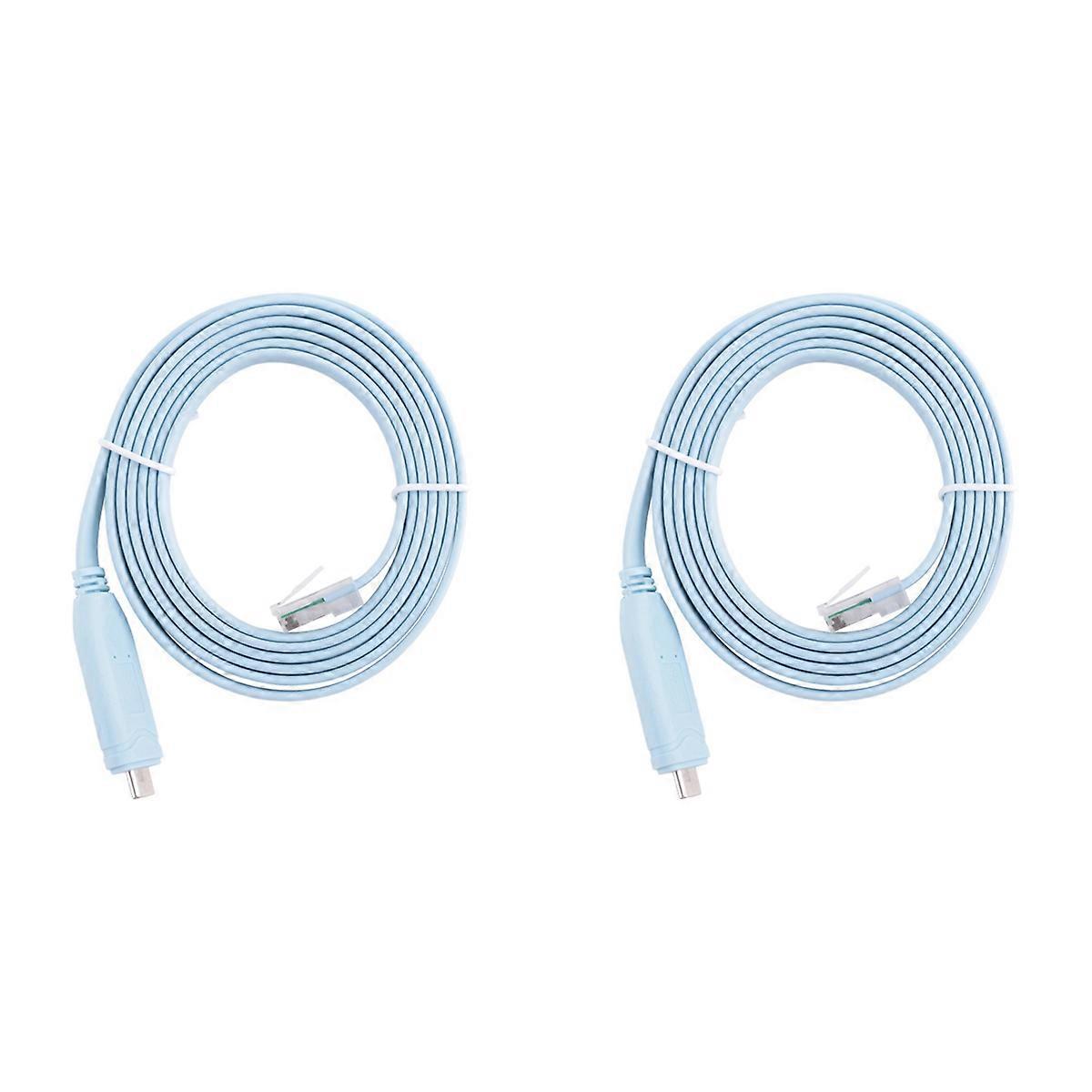 2X USB TO Type C Console Configuration Cable Type C to RJ45 Serial Router Debugging Cable