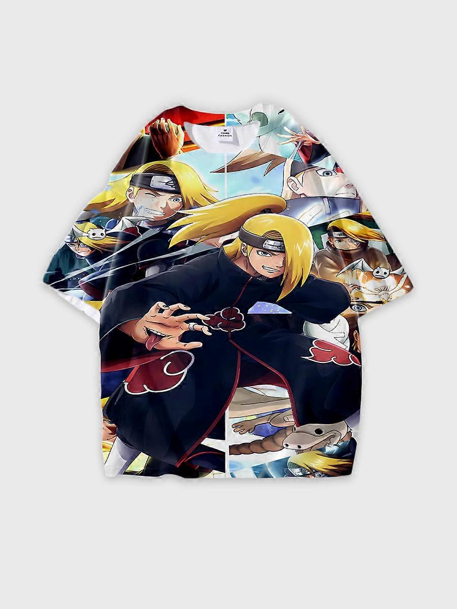 T-shirt round neck Role Pattern loose short sleeve C2123