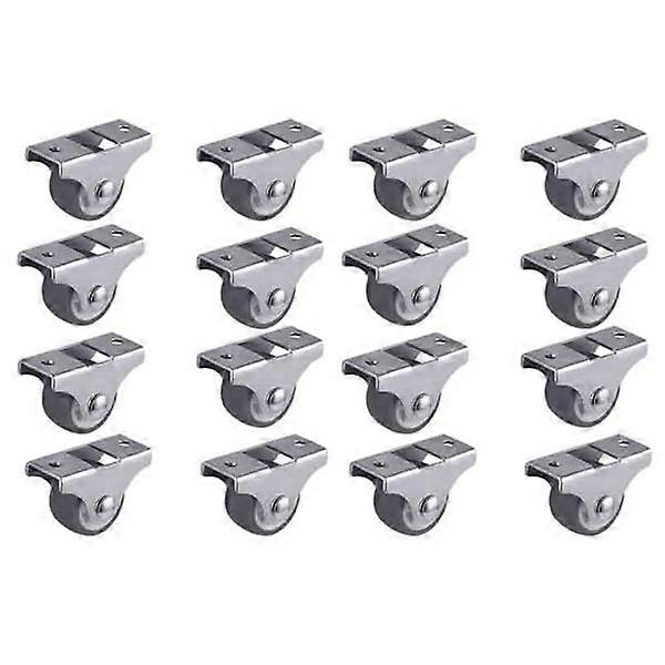 16pcs Tpe fixed wheel casters with rigid without swivel, ball bearing, trolley wheels T