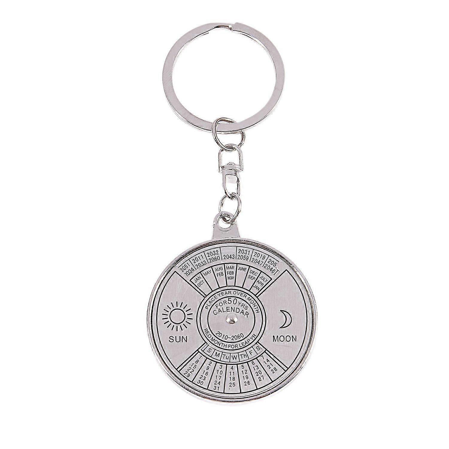 Calendar Keyring Keychain Metal Key Chain Ring
