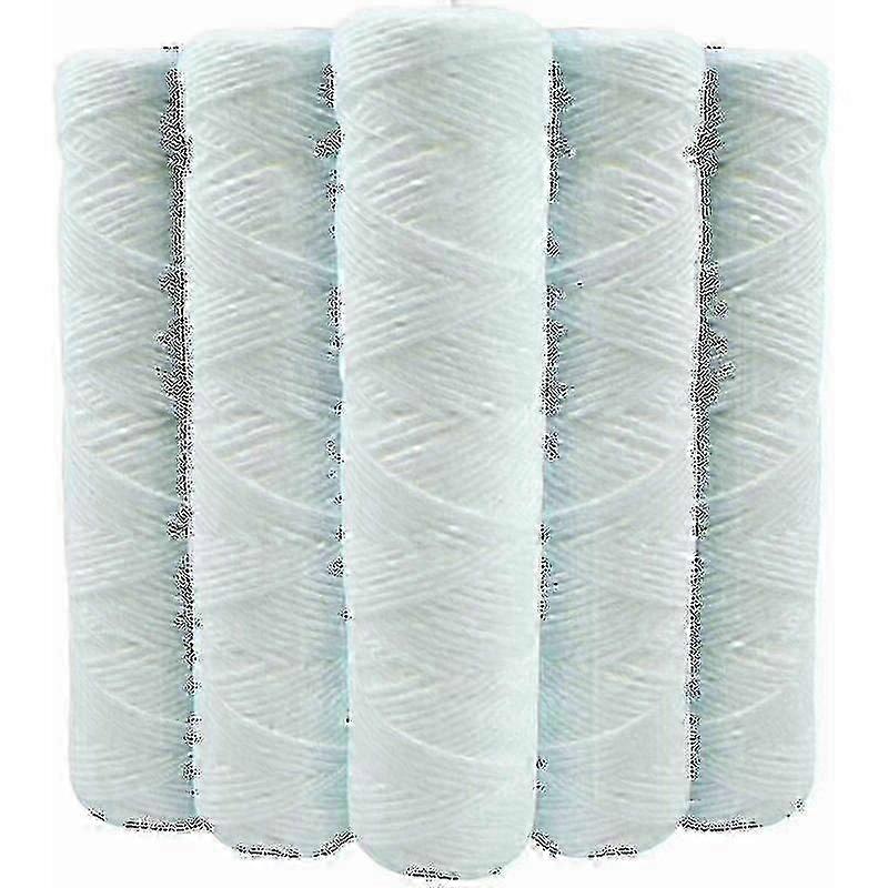 Set Of 5 Coiled Water Filter Cartridges Anti Sediment 9 Inches 3/4 - 5 Microns Compatible With 10 In YVL