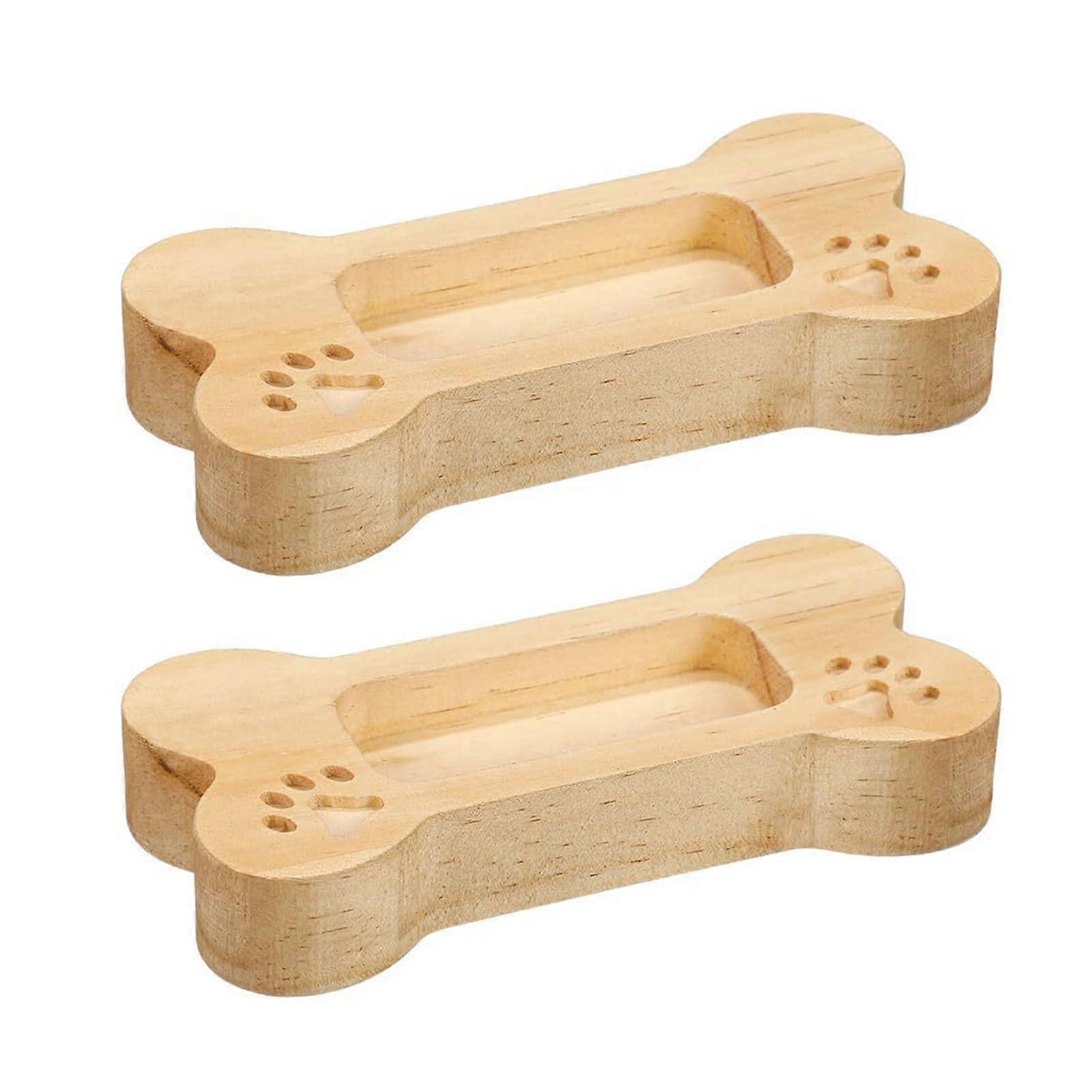 Multipurpose wooden business card holder, pawshaped, professional office decoration, office supplies for daily use