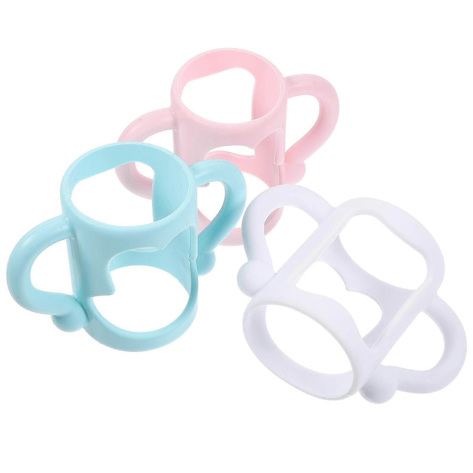 Feeding Bottles Handle for Baby Use 3Pcs Silicone Soft Comfortable Grip