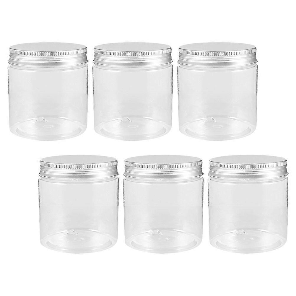 10 oz Transparent Mason Jars with Lids for Food Storage MultiUse PET Container Set of 6