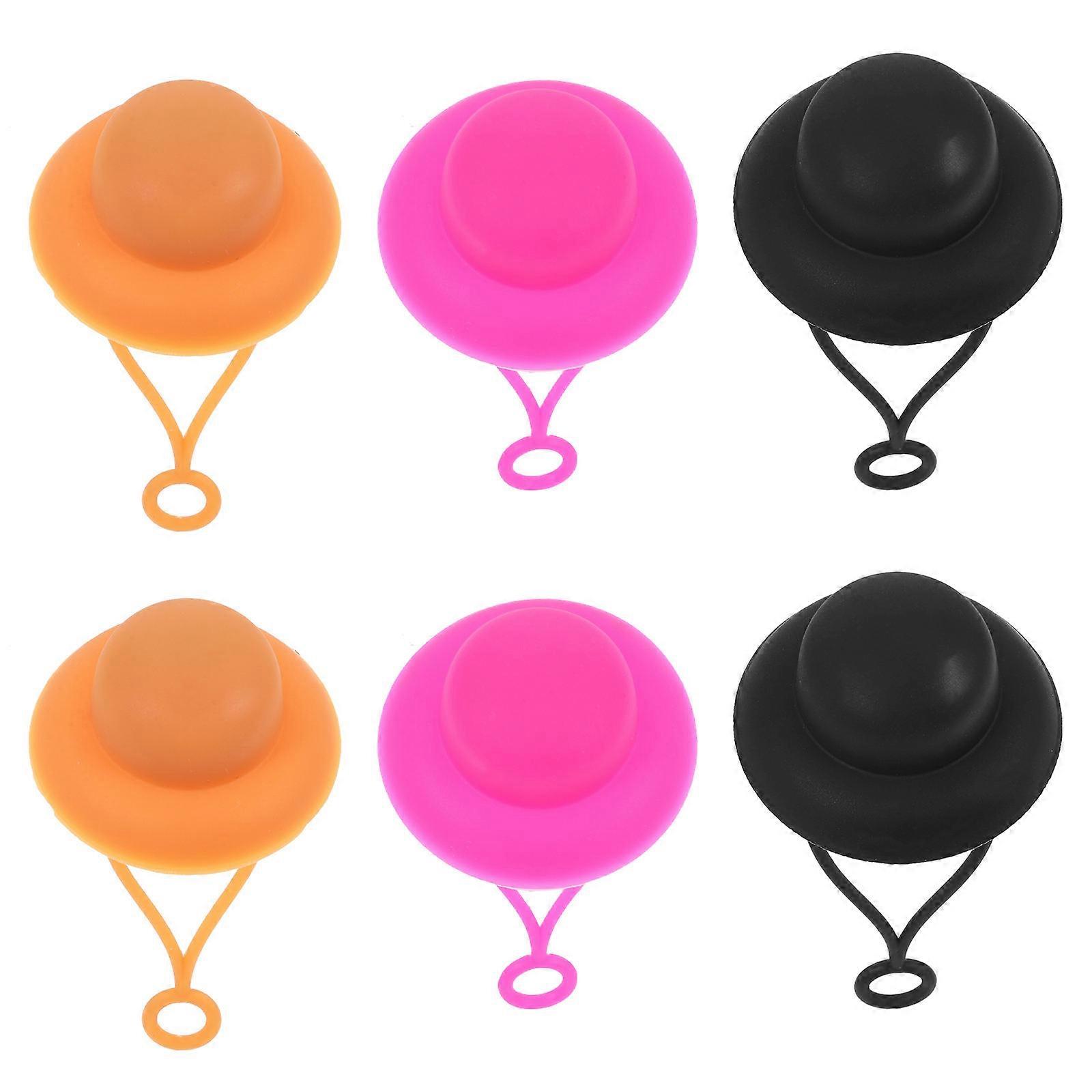 Straw Tip Cover Reusable Drinking Straw Covers Small Size Assorted Color Dust Protection 6Pcs