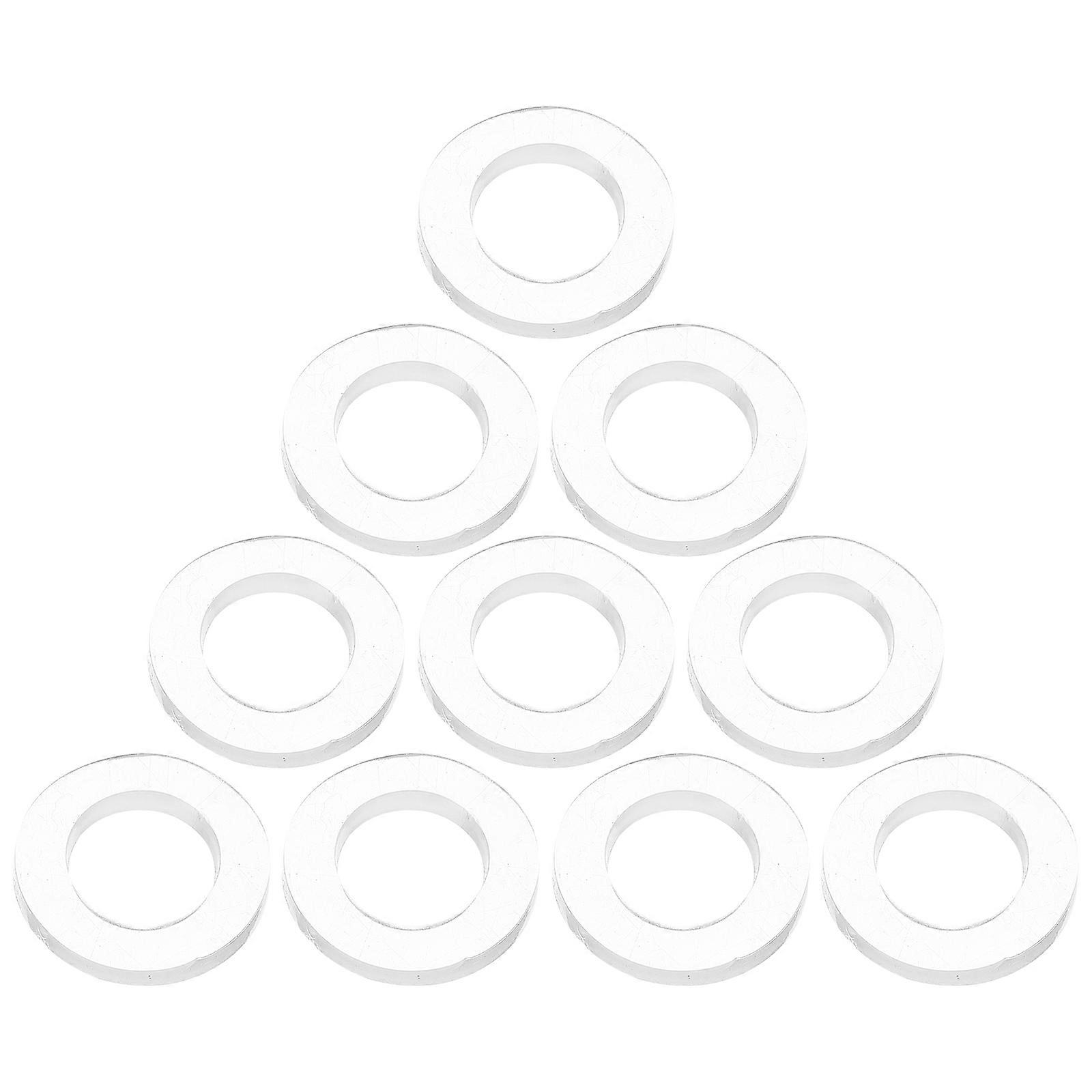 Rubber Hose Washers 10Pcs For Maintenance Workers Home Use 2.5X2.5X0.40CM Transparent Prevent Leakage