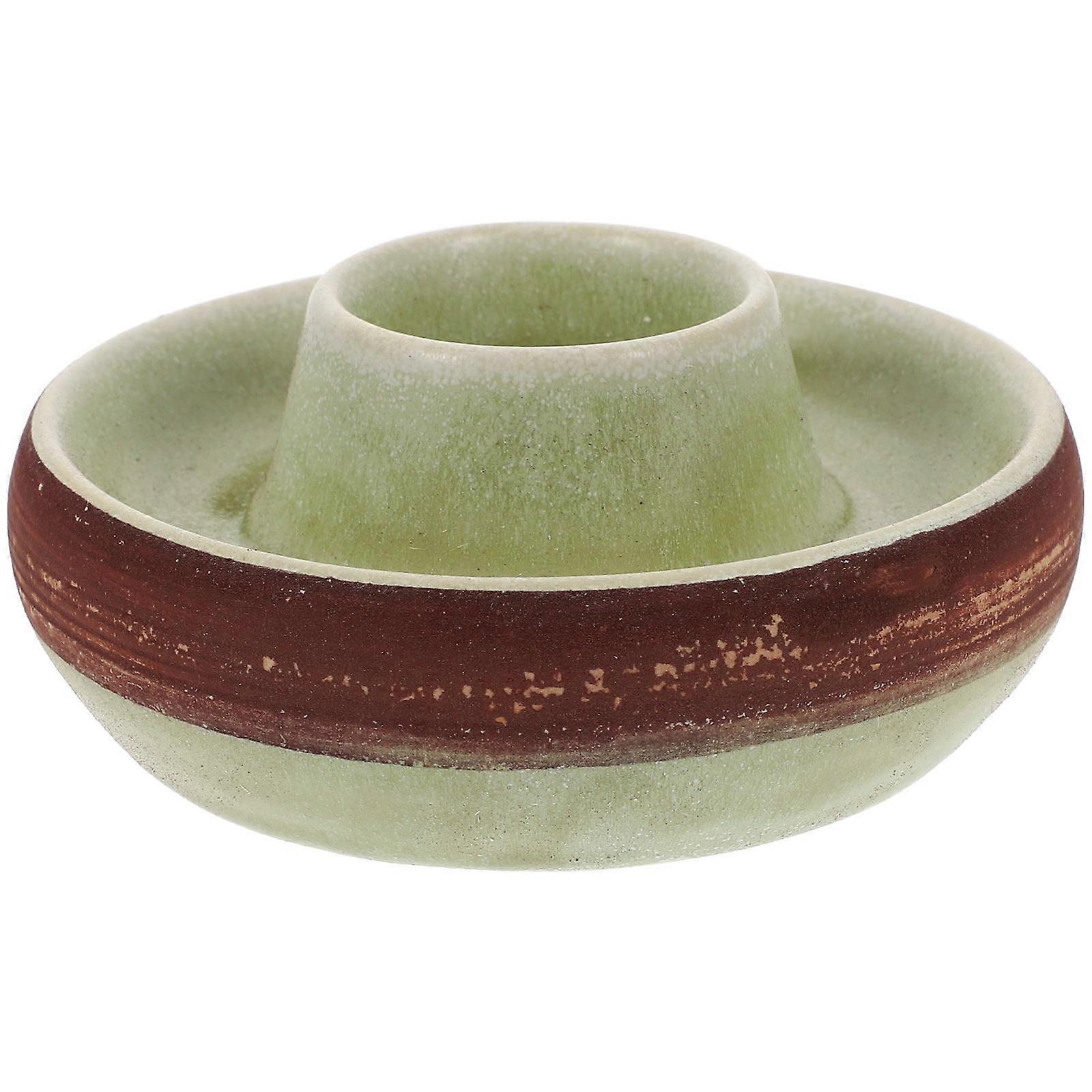 Decorative Match Jar Ceramic Canister Candle Holder Compact Design 1Set