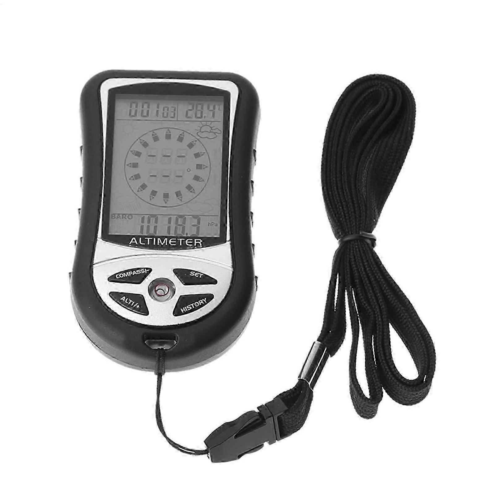 Digital altimeter  weather forecast with backlight  Multifunctional hand barometer Temperature display Ref: 6076