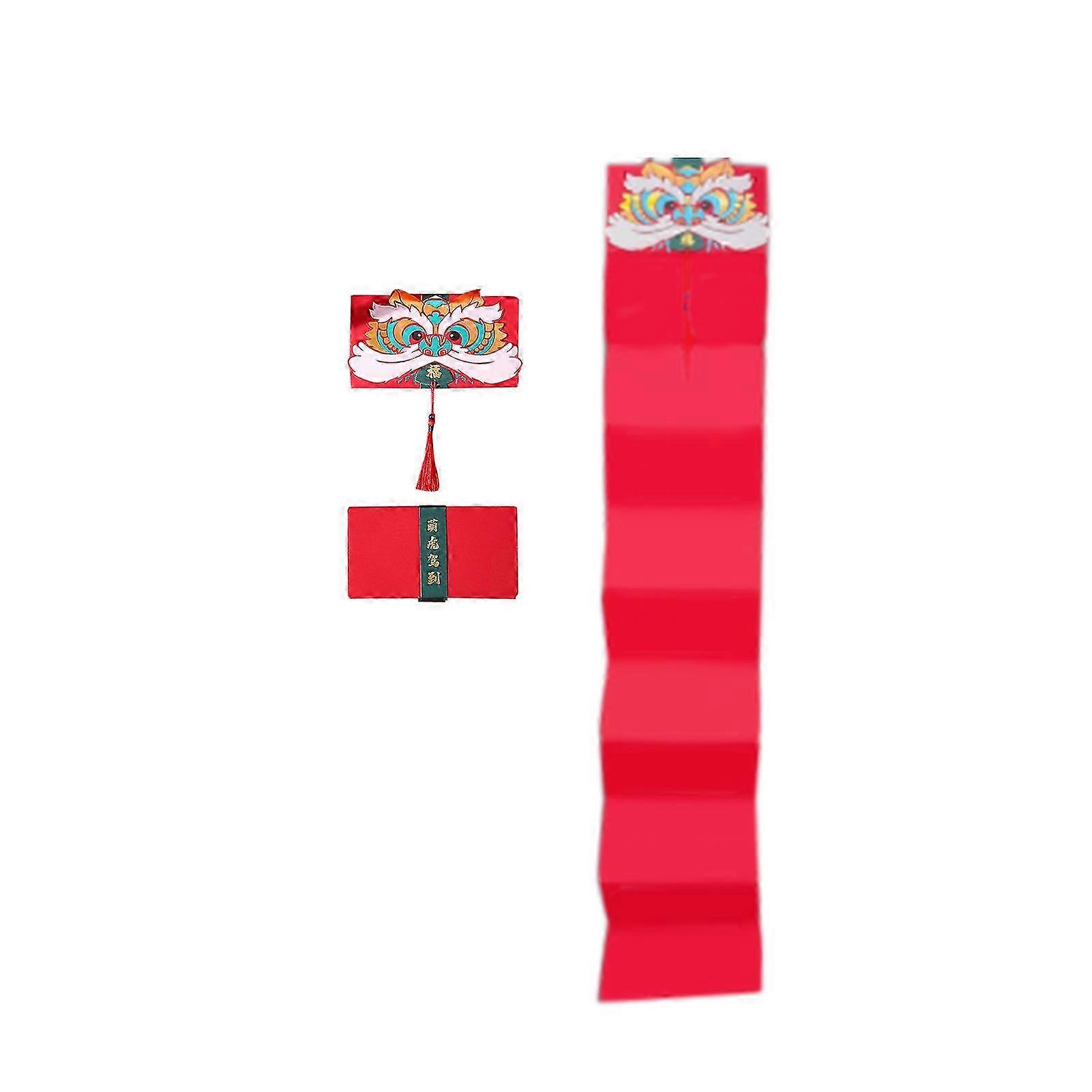 2022 New Year Red Packet Folding Envelopes for Spring Festival Money Packet Type 4 10 Slot 1295mm / 51.0in