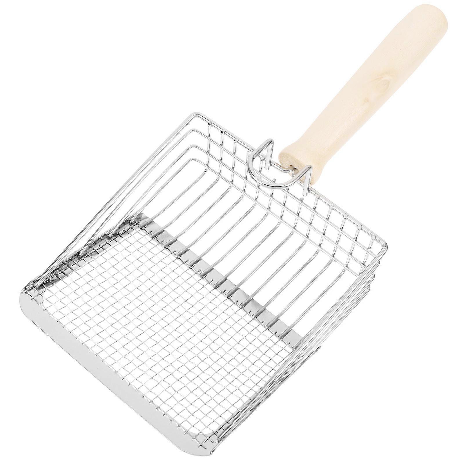 Stainless Steel Cat Litter Scoop with Ergonomic Handle for Deep Sifting and Efficient Cat Waste Management