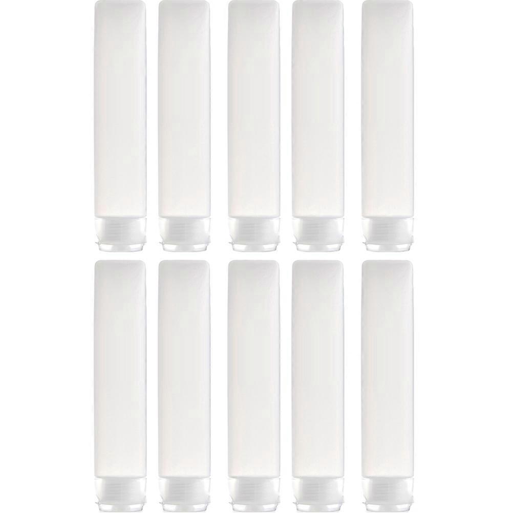 10Pcs Empty Lotion Tubes Travel Refillable Cosmetic Soft Tubes Squeeze Travel Bottle with Flip Cap
