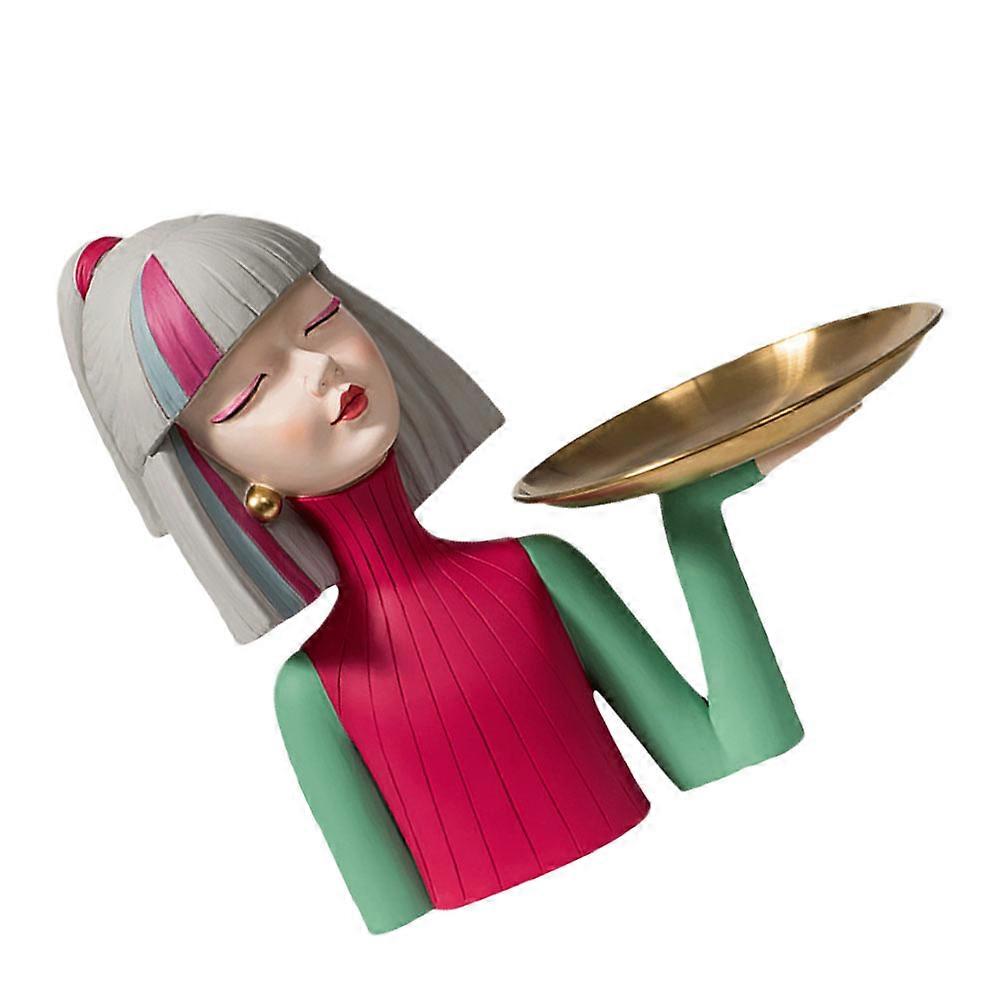 Flat Bottom Girl Modeling Figurine For Guest Room Decor 1Pack