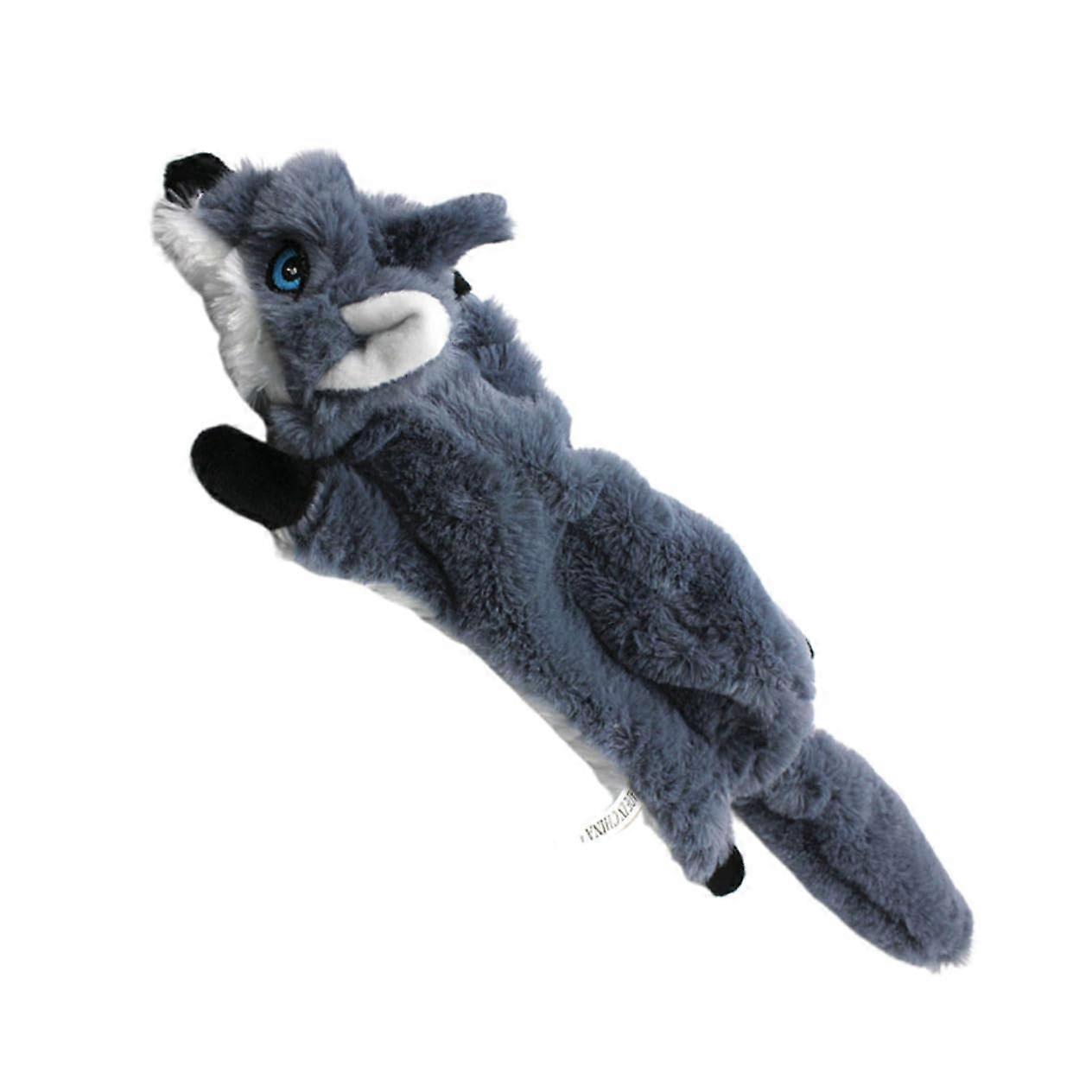 Dog Chew Toy For Teething, Squeaky Plush, Bite-Resistant, Small Size, Gray