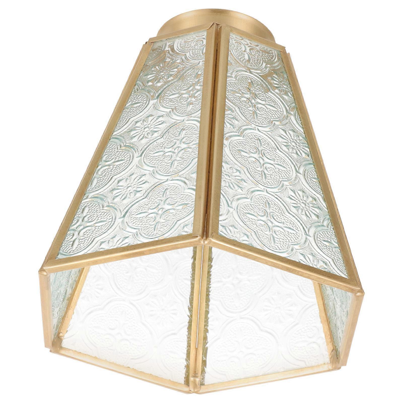 Ceiling Light Shades Vintage Style For Bathroom With Protective Function And Elegant Appearance In Beautiful Golden Hue 1Set