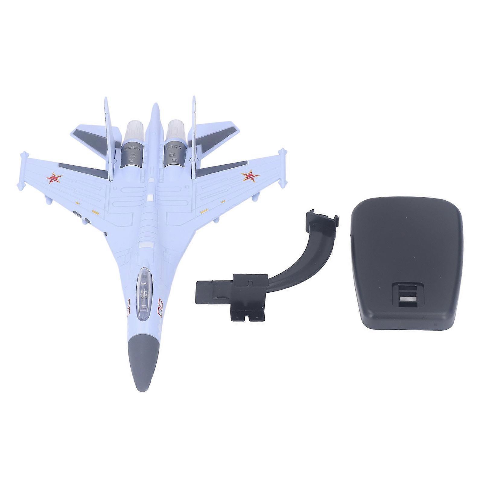 21.5cm Fighting Airplane Model Alloy Die Cast Simulation Fighter Toy Model for Children Adults Purple Blue