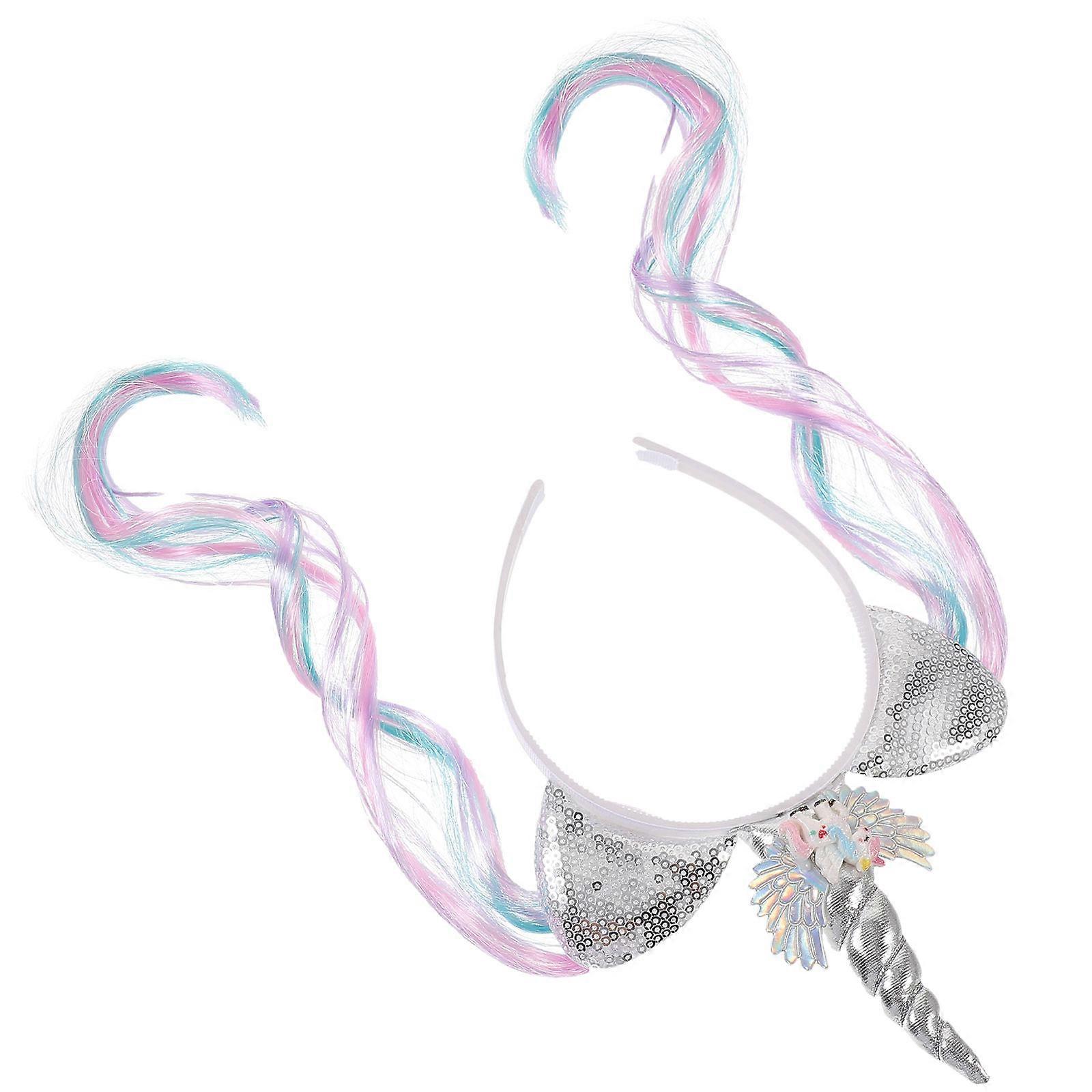 Durable MultiColor Unicorn Headband for Girls Lightweight Plastic Hair Accessory for Festivals 1 Piece