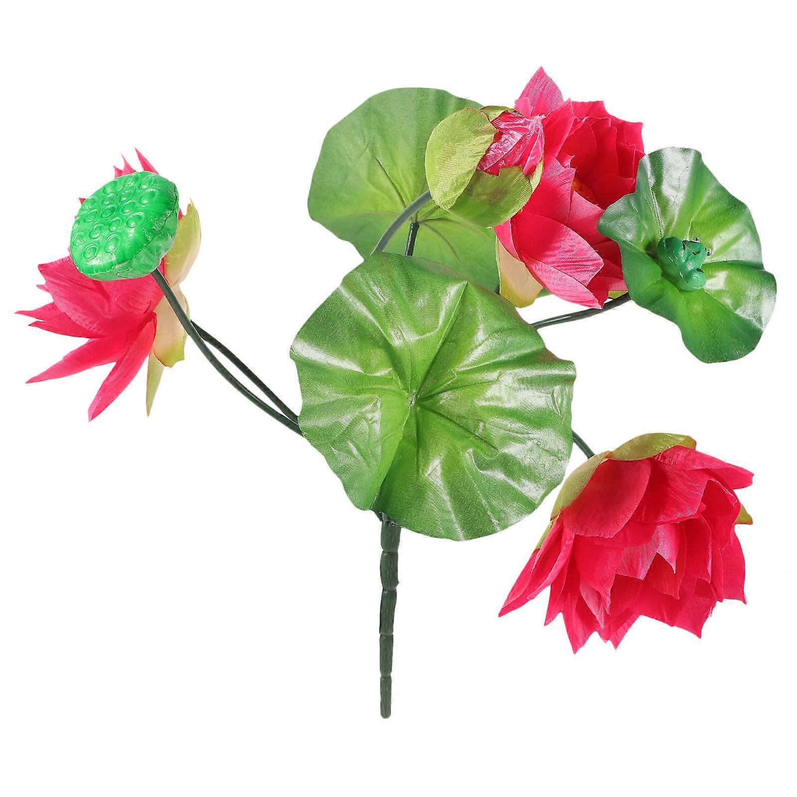 Multi Artificial Silk Lotus Flower for Decoration Always Fresh Plastic Flower 12 Picks