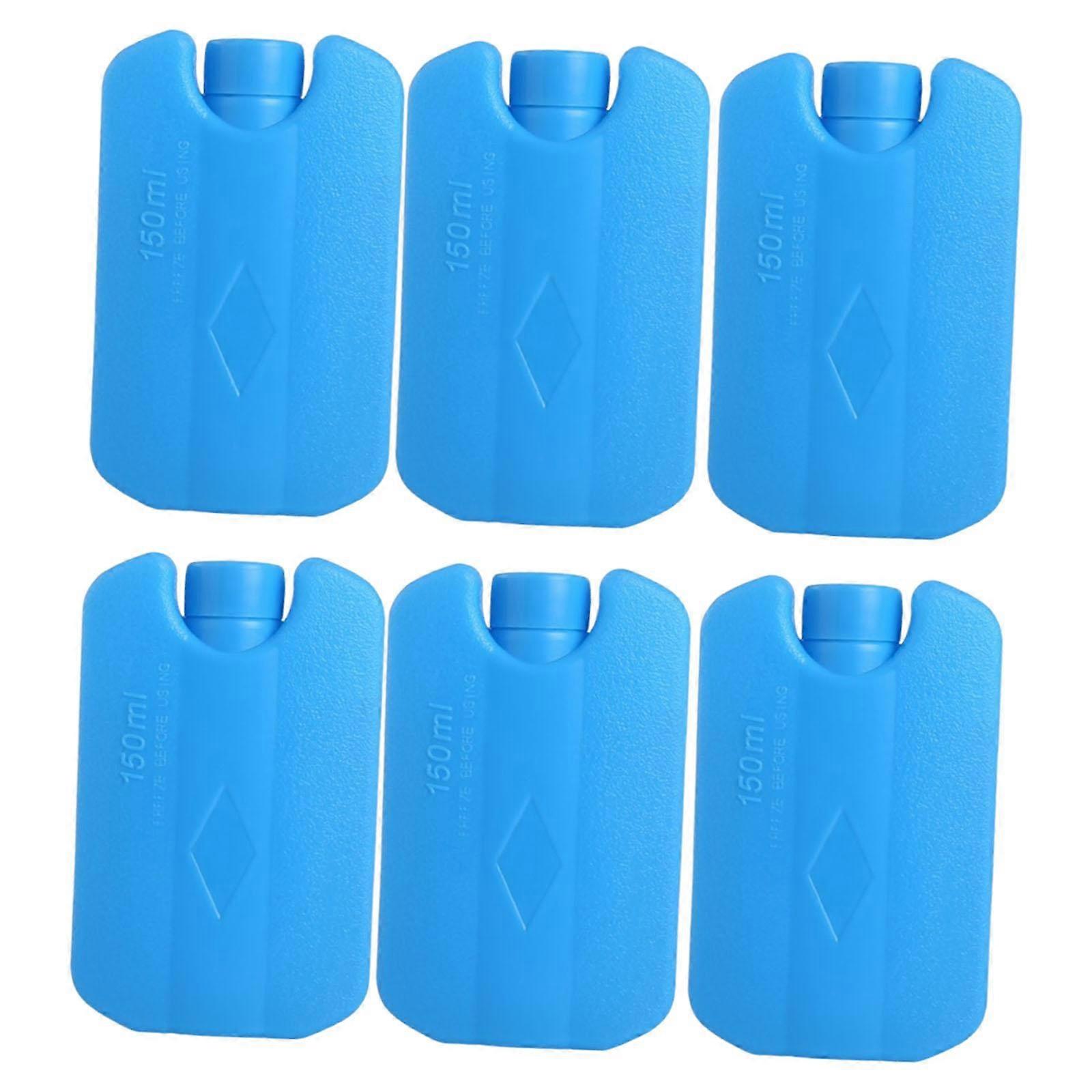 6x Ice Pack Ice Blocks for Travel Cool Box Space Saving Refreezable for Outdoors