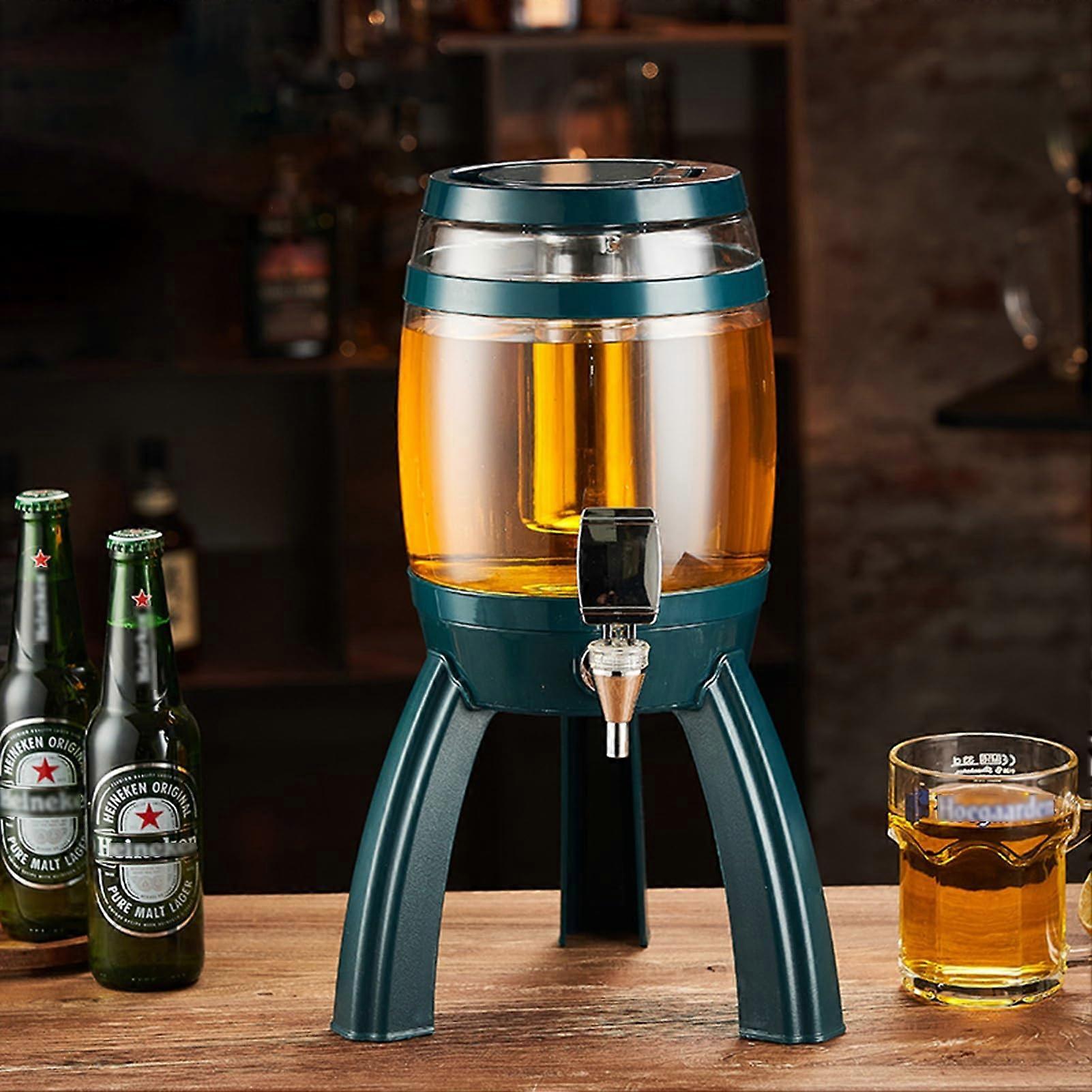 Beverage Column Dispenser for Mimosa, Illuminated Transparent Cooler (Green1) 3L Ref: 4781