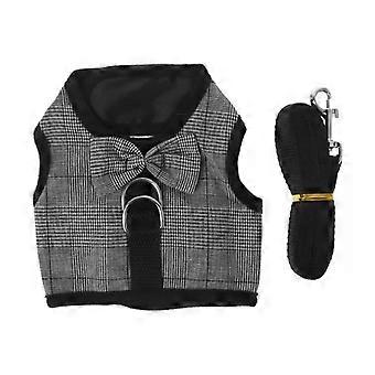 Bowknot Small Pet Leash Harness Vest Adjustable Comfortable Walking Training for guinea pig Ferret Chinchilla Hamster