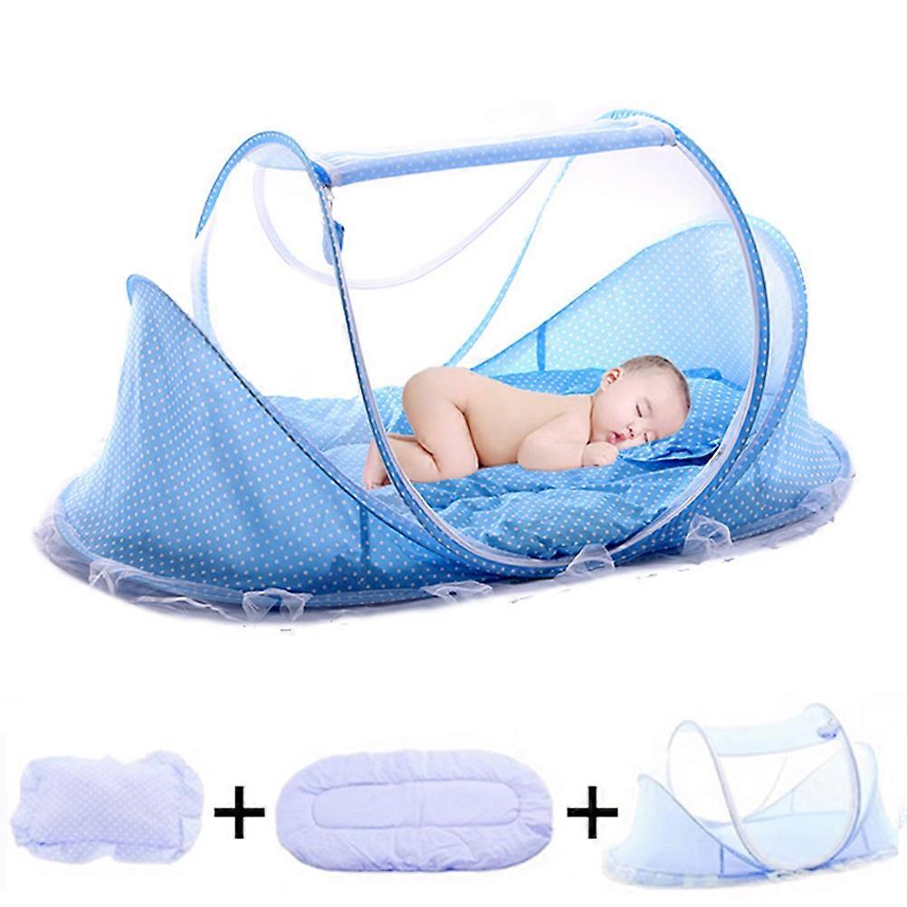 Foldable Travel Baby Bed with Mosquito Net – Lightweight Polyester Design