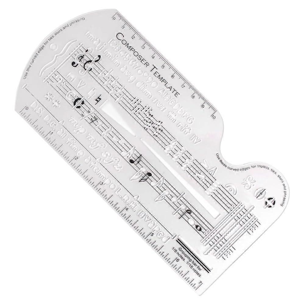 Composition Template for Songwriters: Music Notation and Symbols Template, Drawing Ruler, Music Composition Accessory A