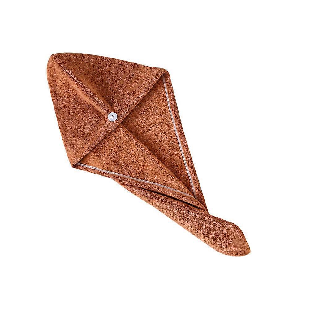 Quick Drying Hair Cap For Home Use Designed For Men And Women In Caramel Colour With 1Set
