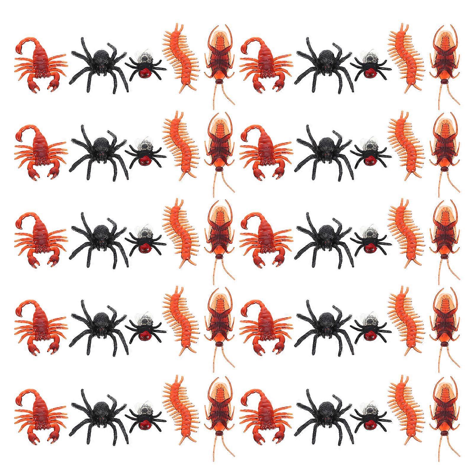 50pcs Mille-pattes Modèles Poisson D'avril Farce Prop Scorpion En Forme De Jouet Faux Cafard
