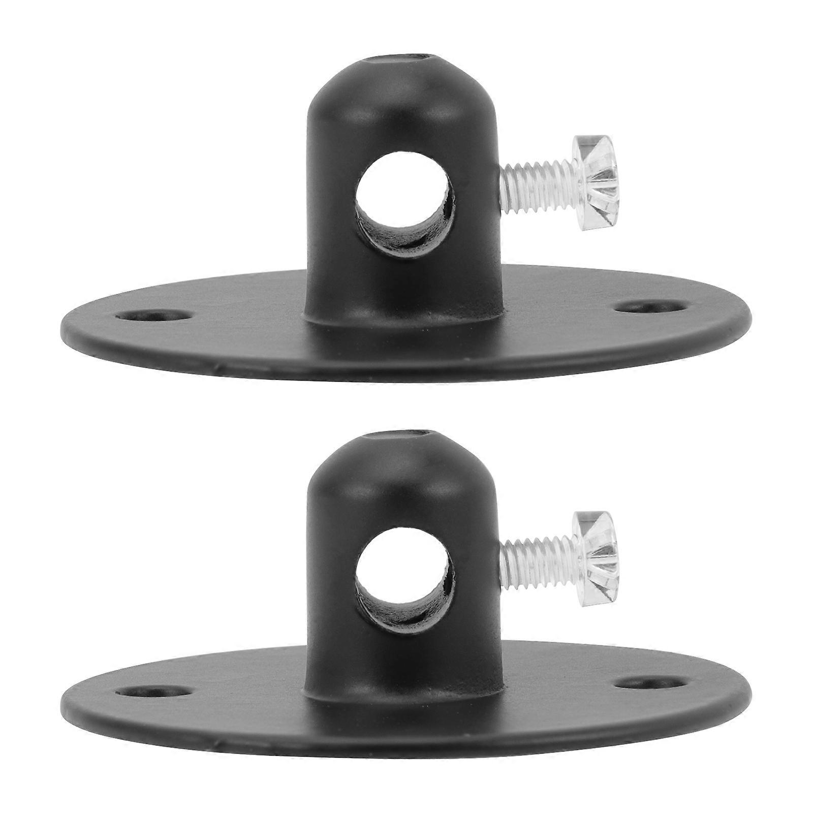Cable Holder For Lights 2Pcs Featuring Round Shape For Easy Fixing Of Power Cables In Black Iron Material